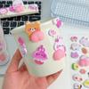 Cute 3D Squishy Butt DIY Diary Sparkly Girl Cell Phone 3D Reward Stickers of Stickers, Stickers, Decor, Decorations, (Set 2)