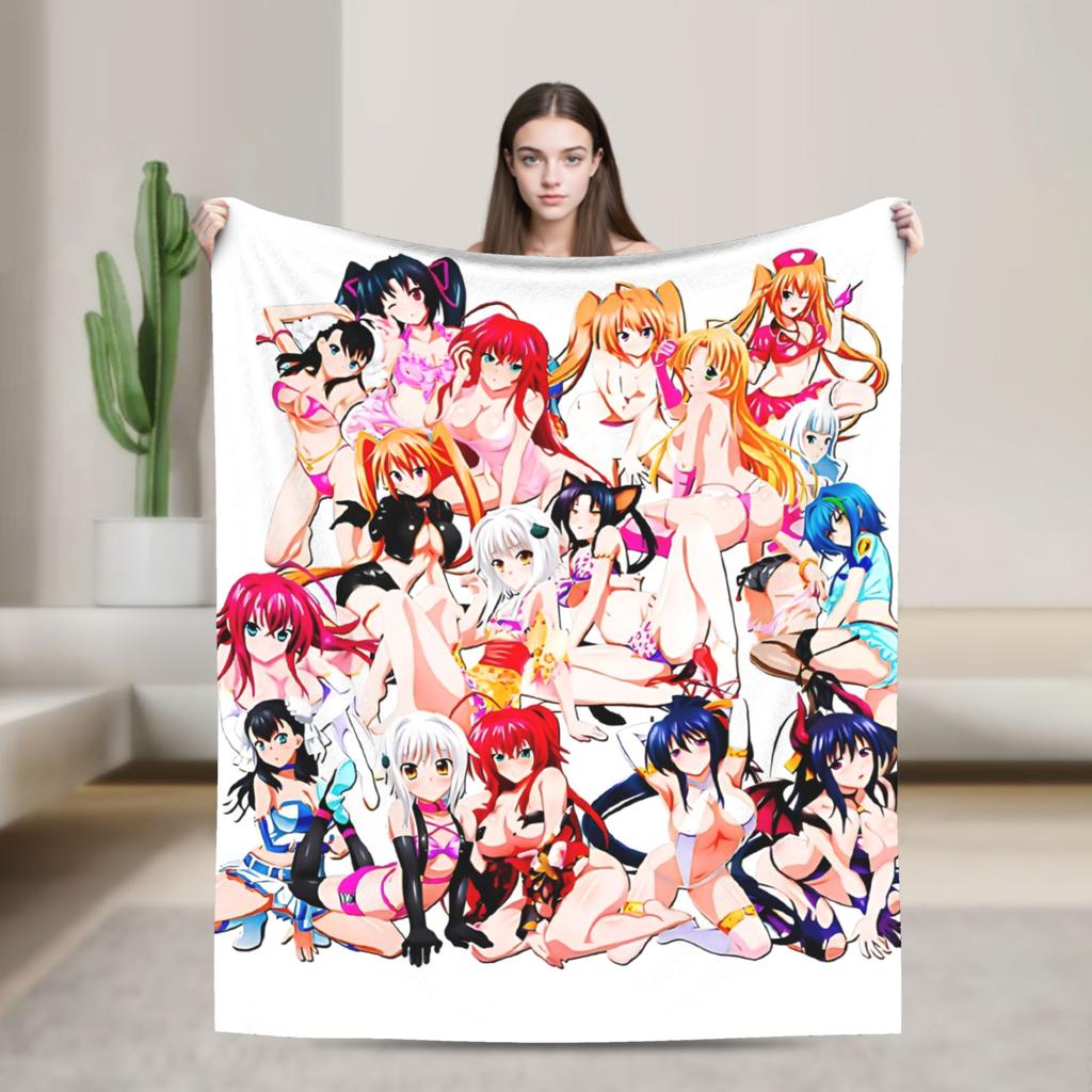 High School DxD Anime Blanket Quality Warm  Bedding Throws Autumn Travel Office Couch Chair Pattern Bedspread