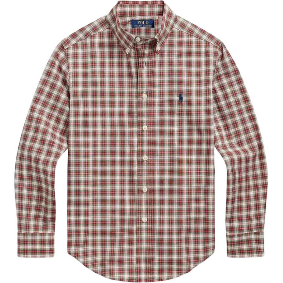 Polo Ralph Lauren Shirt Ss25 Plaid Single-Breasted Long Sleeve Kids Shirts Multicolor 323918249-014