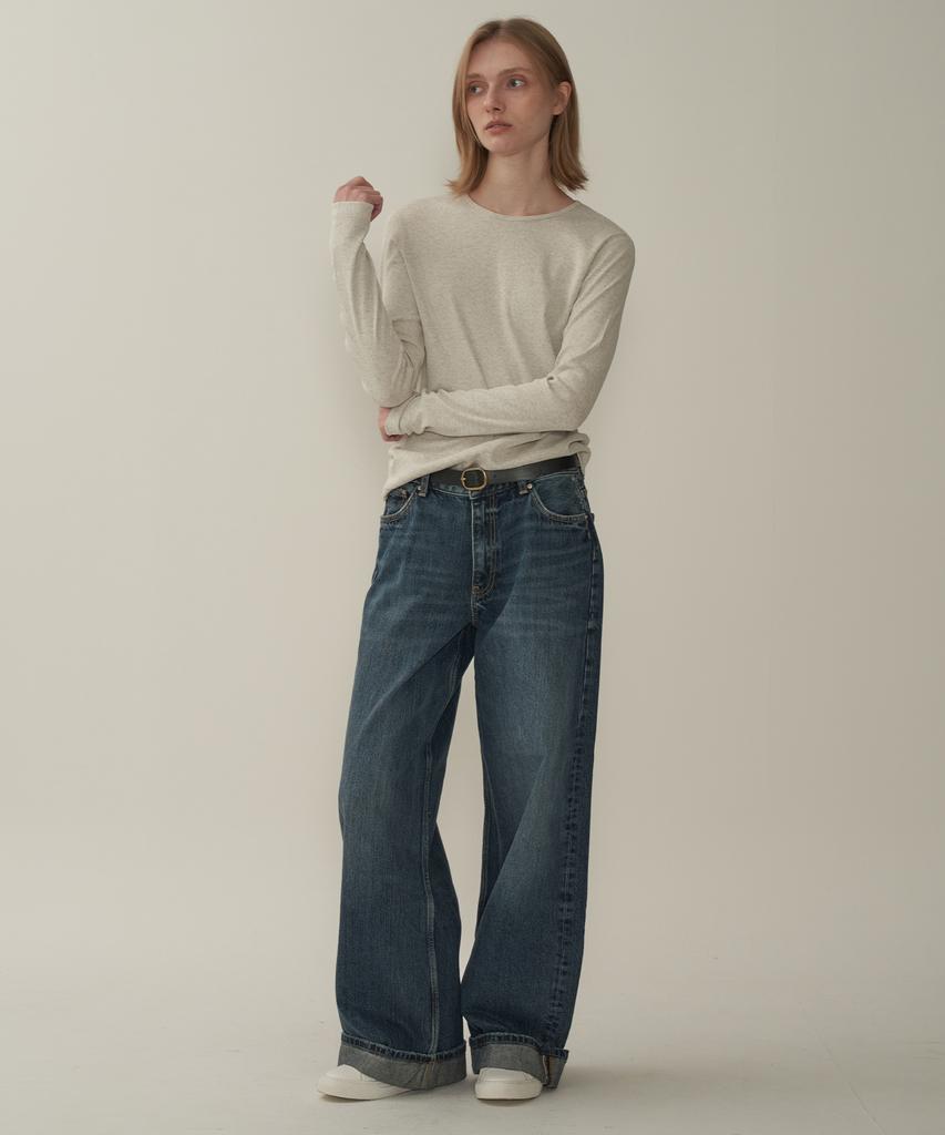 Mot Double Stitch T-Shirt - Oatmeal
