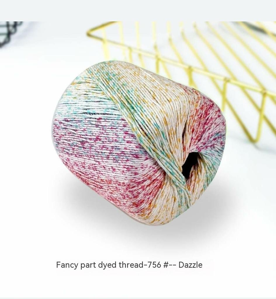 10pcs/lot Pure cotton space-dyed lace thread violent bear hand-crocheted shawl knitting fine wool