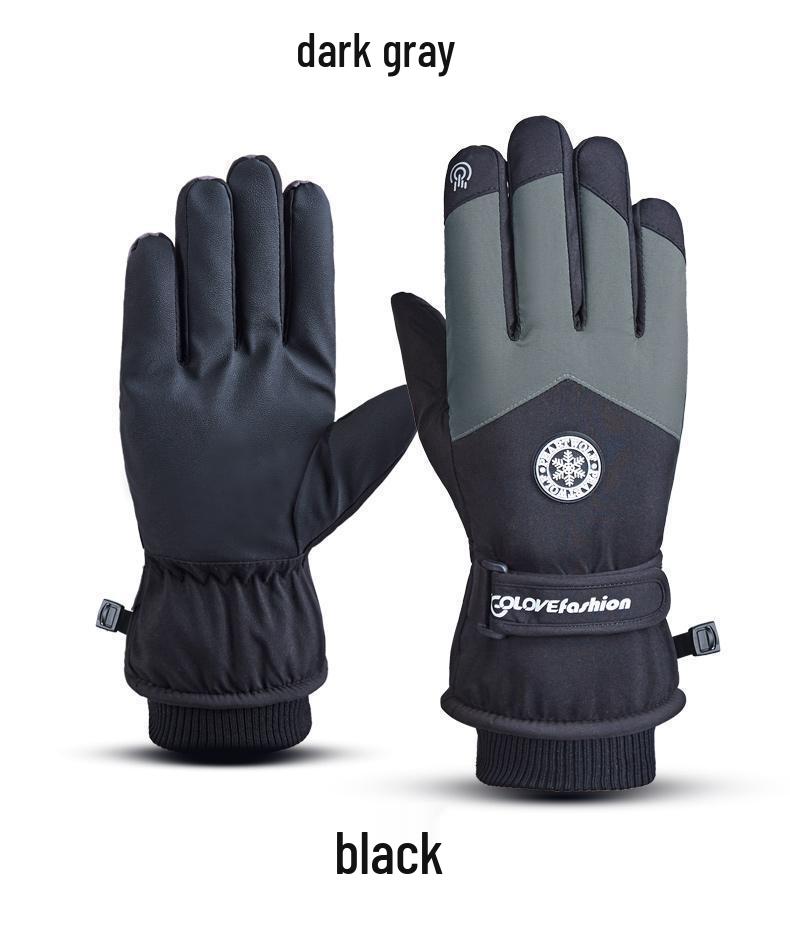 

Ski & Cycling Warm Touchscreen Winter Windproof Gloves: Thickened Fleece-Lined Gloves for Outdoor Activities One Size