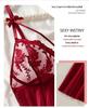 2025 New Sexy Ultra-Thin Lingerie Slip Dress with T-Pants, Transparent Mesh, Wheat Ear Embroidery Flirtatious Pajamas