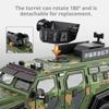 1:24 Sword Toothed Tiger Armored Car Model Toy Shock Absorption Pull Back Anti-riot Off-road Vehicles Sound Light Toys for Child