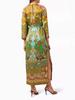 2026 European-American Chic Satin Print Dress: Casual and Stylish