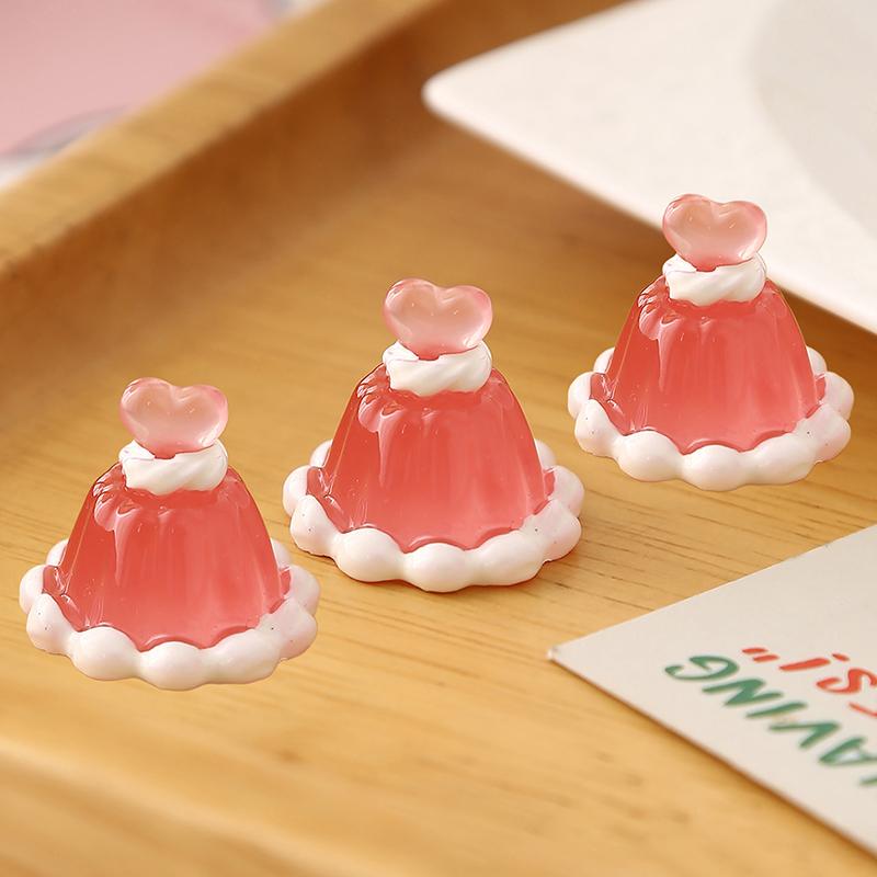 3Pcs Dollhouse Simulation Cherry Cream Cup Ice Cream Cup Mini Model Ornament Toy For Dolls DIY Decoration Kids Gift