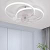 Deckenventilator mit zwei Ringen, LED-Licht und Fernbedienung, 85-265V, App-kompatibel
