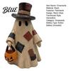 Decorazioni di Halloween per Fattoria Fantasma Patchwork Illuminato Statuetta in Resina con Lanterna di Zucca Stile Rustico Artigianato Stagionale Lampada da Tavolo Autunno Vintage