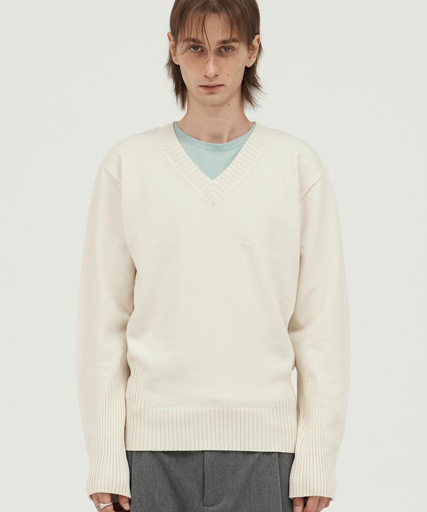 DOFFJASON Reverb V-Neck Knit Ivory
