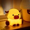Cow Night Light Touch Control Cute Dimmable Lamp 3 Brightness Settings Silicone Night Light for Children Teens Adults Boys Girls