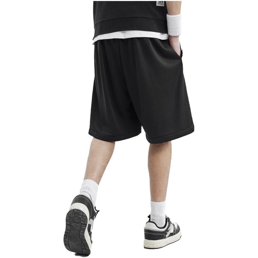 Anta Dış Mekan Serisi Baskılı Elastik Bel Örgü Şort Erkek Alt Giyim Temel-Siyah 152321218-3