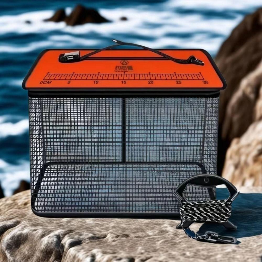 Quick-drying Foldable Fish Cage Fish Net Bag Foldable Fishing Net Floating Fish Basket  Live Fish