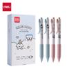 Deli 4pcs Black Ink Quick-drying Cute Gel Pen Signing Pen School Supplies Office Supplies Stationery Gift Kawaii Gel Pens