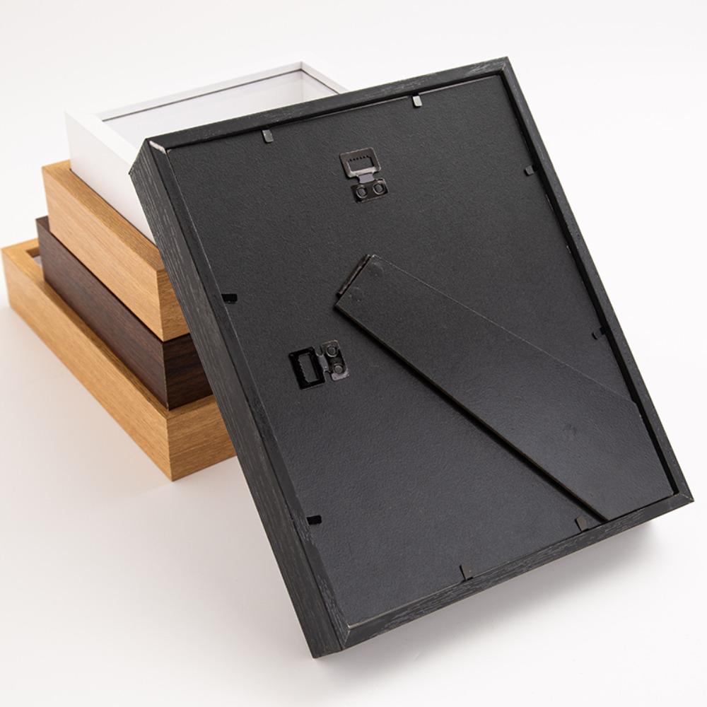 Multi-size Shadow Box Frame Rectangular Natral Wood Black Wooden Photo Frame Acrylic Display Case Dried Flower