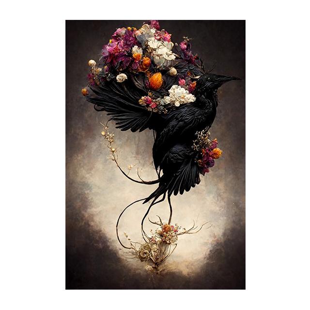 Raven Queen Sacral Redemption Posters and Prints Wall Art Pictures Flower People Canvas Painting Living Room Home Decor Cuadros