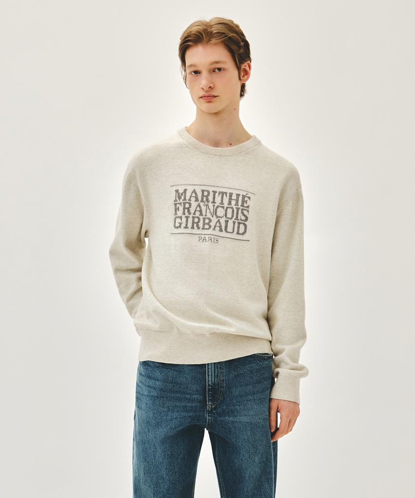 Malittepeulangsowajeobeo Classic Logo Knit Pullover Ivory