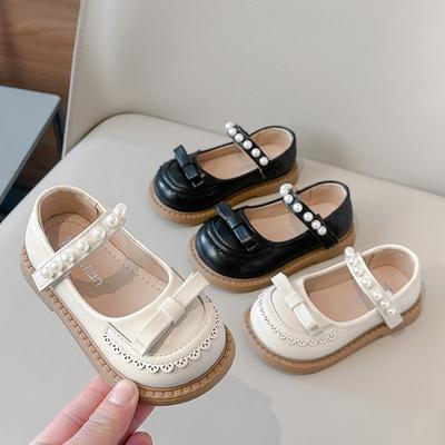 Frühlingsmädchenschuhe Neue Mode Vielseitige Lederschuhe Komfort Weiche Sohle Rutschfest Prinzessinnenschuh Exquisit Schlicht Retro Kinderschuh