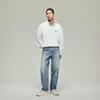 Jack & Jones Men's Loose Fit Distressed Washed Cotton Jeans