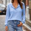 Autumn New Simple Women's Casual Loose Fashion Solid Color Long-sleeved Tops