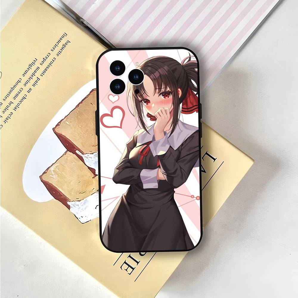Shinomiya Kaguya Anime Kaguya-sama Love Is War Phone Case For IPhone 17 Air 16 15 14 13 Pro Max 11 12 Black Silicone Cover
