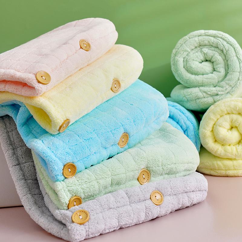 Hair Cap Lady Thickened Double-layer Quick-drying Coral Velvet Dry Hair Towel Absorbent Scarf New Shower Cap Wholesale