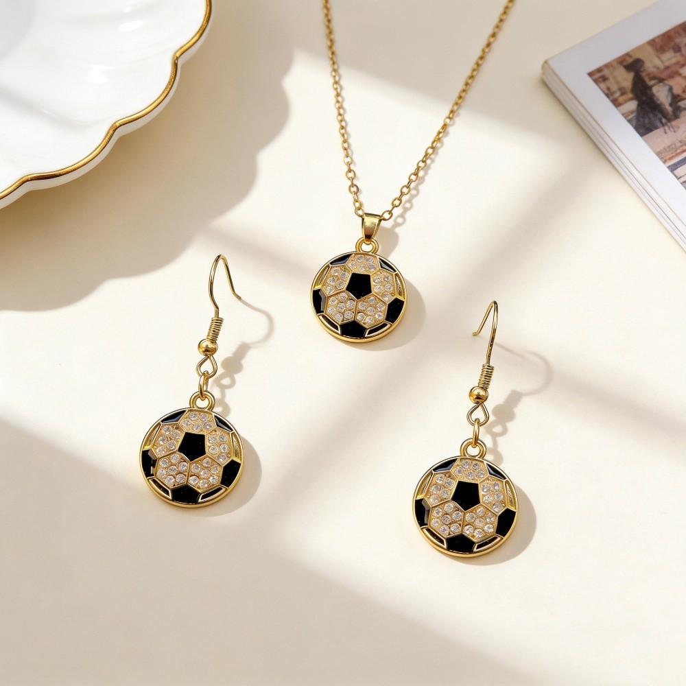 Zinc Zinc Alloy Pendant Sporty Zinc Zinc Alloy Necklace Earrings Football Football Ear Hooks Daily Football