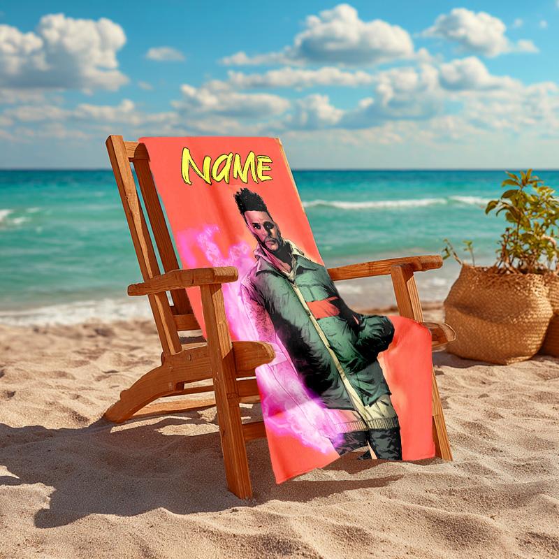 Personalized Customized Proof Beach Towel with The Weeknd Pattern - Soft, Absorbent,quick-drying,perfect Swimming,camping&bathing