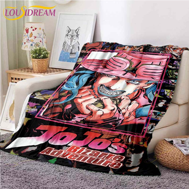 

Японское аниме JoJo Bizarre Adventure одеяло, чехол для дивана, дорожное фланелевое одеяло для подарка на все сезоны