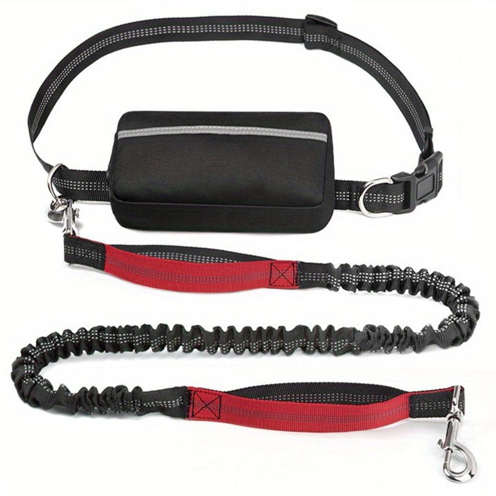 Pet Supplies Single/Double Rope Sports Waist Bag Adjustable Waistband Reflective Dog Leash Hands Free Dog Traction Rope Walking