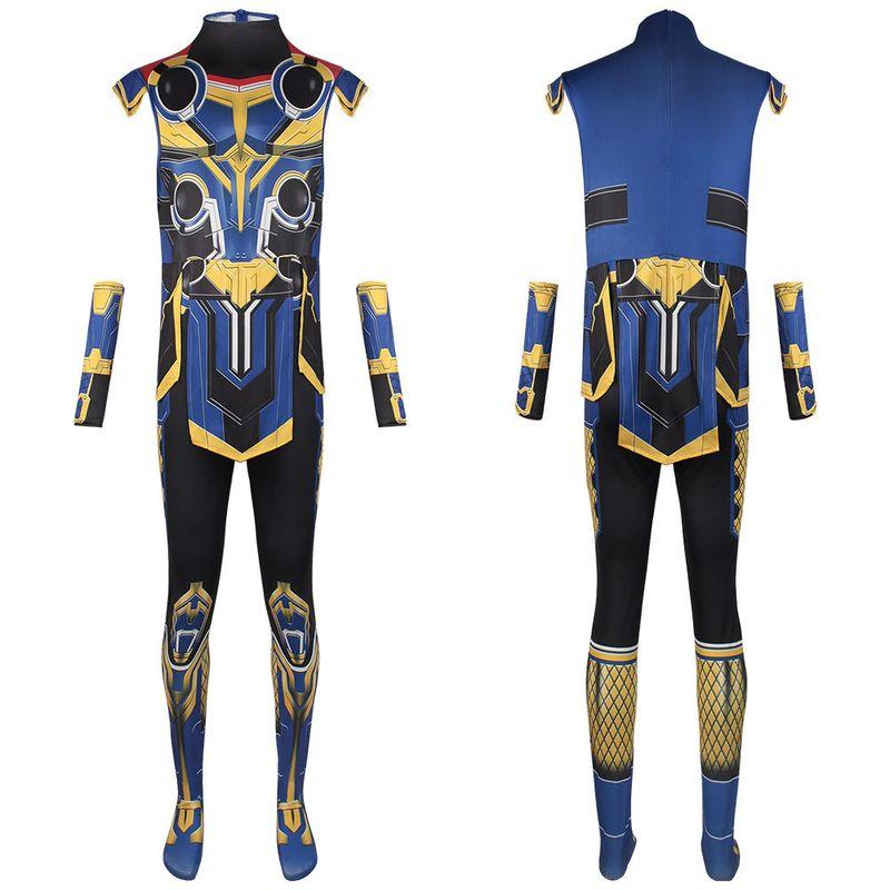 Halloween Cosplay Costume Thor 4 Thor Thorin Simple Children's and Adult Tight-Fitting Jumpsuit Cosplay Performance