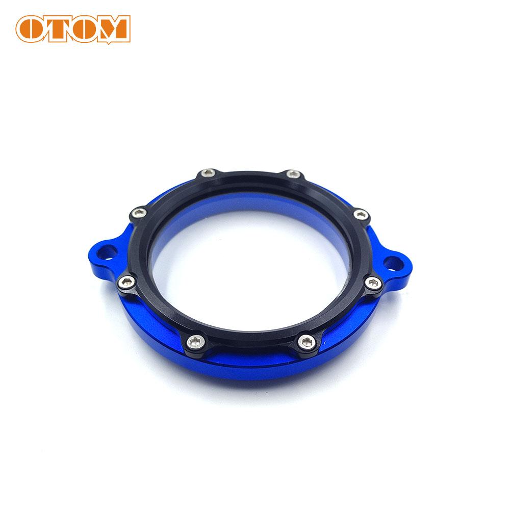 

OTOM Motorcycle Engine Cylinder Head Timing Chain Cover CNC Aluminum Visible Transparent Protcetor Guard For HONDA TLR CB250D-G синій