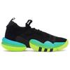 Adidas Trae Young 2.0 Slip Resistant Abrasion Resistant Low top Basketball Shoes Men's Black Green HO6473