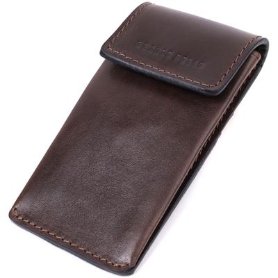 Original Key Holder In the Form of a Case Made of Genuine Leather GRANDE PELLE Key Wallet 22570 Brown