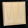 Luxury Fashion Stainless Steel Gold Color 6-claw Heart Zircon Pendant Necklace for Women Exquisite Does Not Fade Collar Jewelry