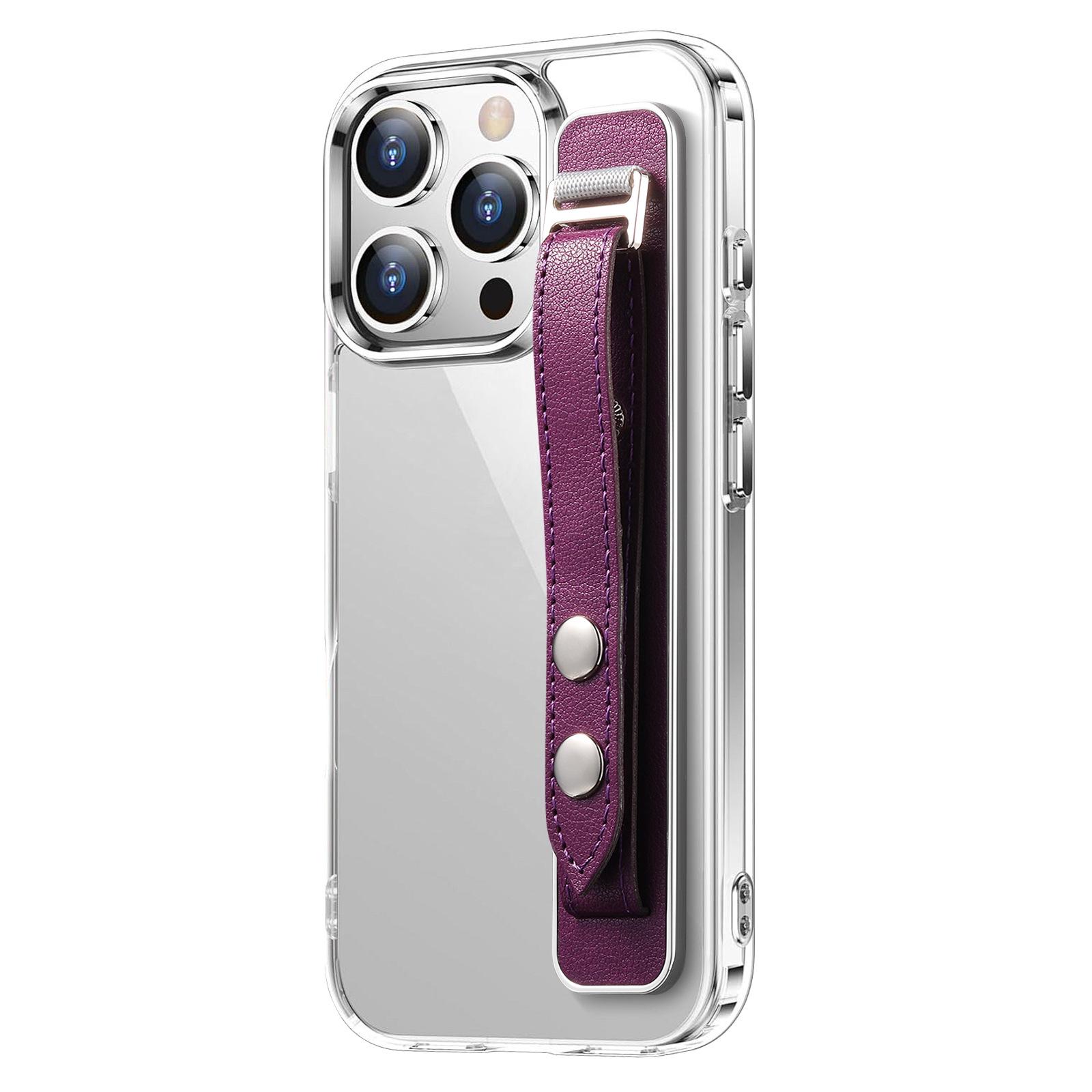 Elastic Leather Phone & Tablet Wrist Strap with Double Buckle - Anti-Drop Stand Universal Model