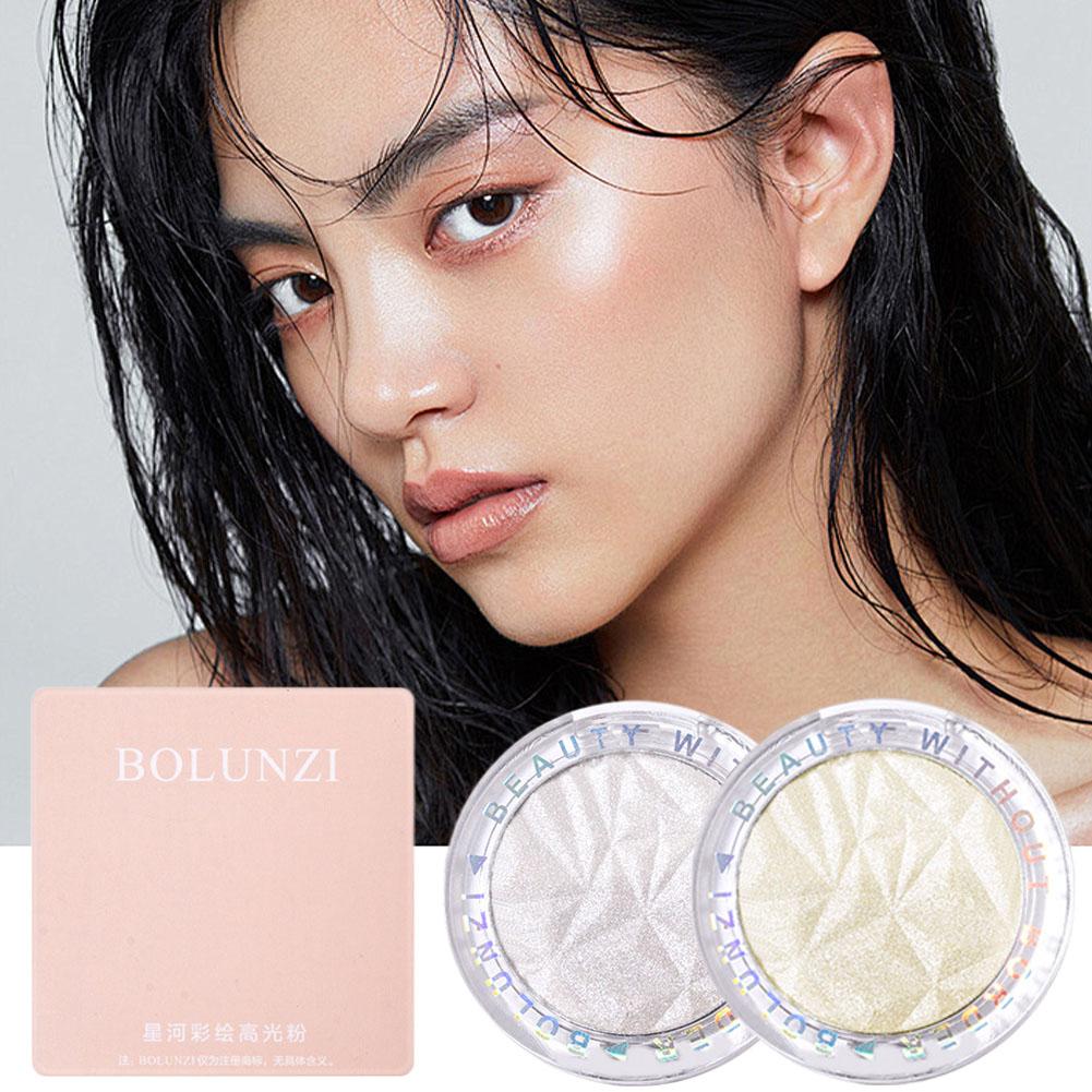 BOLUNZI Small Highlighting Face Natural Brightening Sleeping Silkworm Shining Powder Makeup Fin L5O2