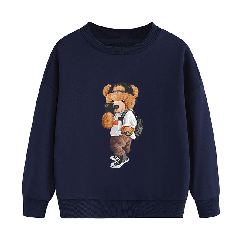 

2025 Весна/Осінь Круглий Виріз Чиста Бавовна Петельна Махра Модна Толстовка-Пуловер 4 (90-100 cm)