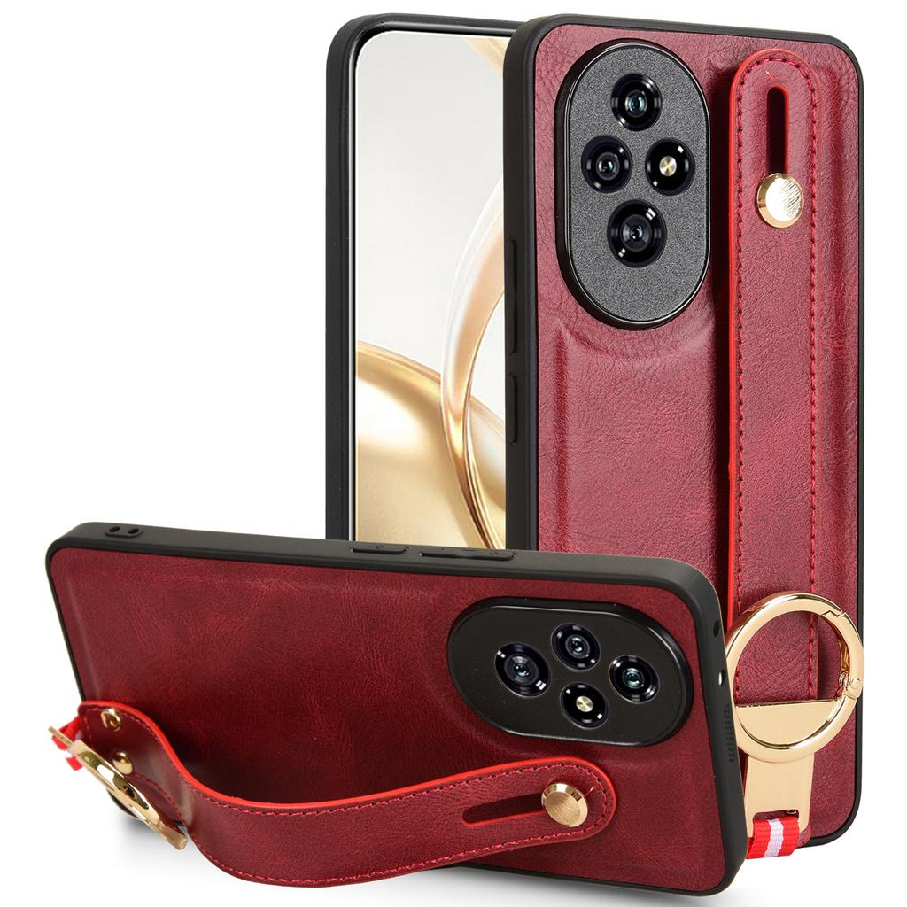 For Honor 200 Pro 5G Case Bottle Opener Wristband Kickstand Leather Back Cover