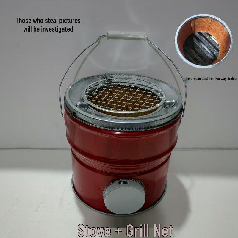 Compact Honeycomb Charcoal Briquette Stove for Heating, Camping, and Picnics