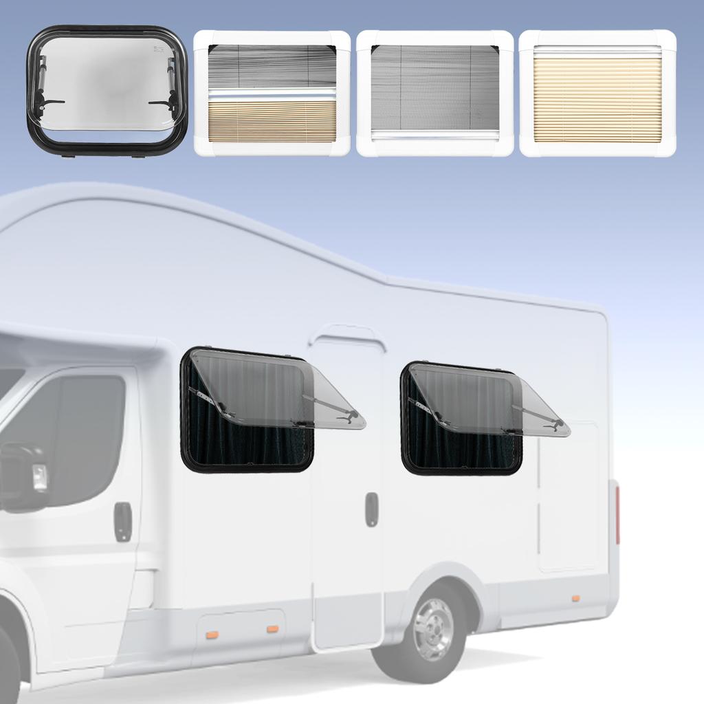 RV Window Aluminum Alloy 45° Maximum Opening Angle RV Push Out Window for RV Camper Trailer Van
