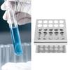 25 Holes 15/17mm Silver Stainless Steel Test Tube Rack 25 Holes Tube Holder  Chemical Experiment