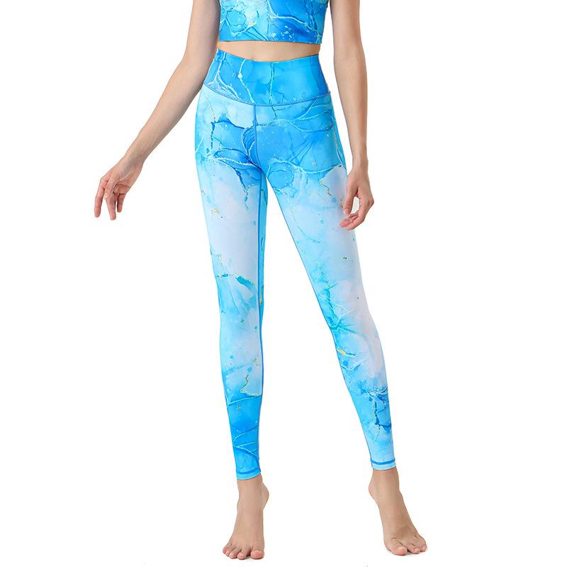 New Style High-Waisted Butt-Lifting Quick-Dry Dance Yoga Trousers for Women Printed Yoga Wear