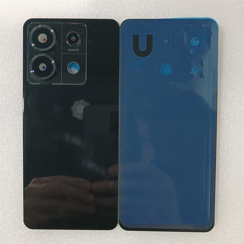 For Xiaomi Redmi Note 13 Pro 5G Glass Battery Cover Rear Door Panel Housing With Camera Lens Replace