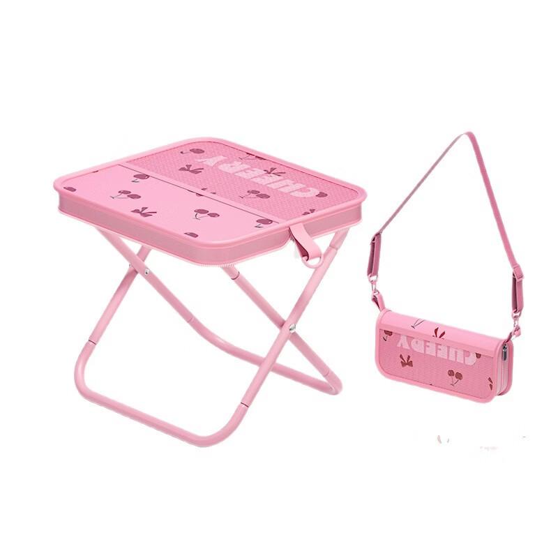 ZISIZ Cherry Print Outdoor Camping Stool