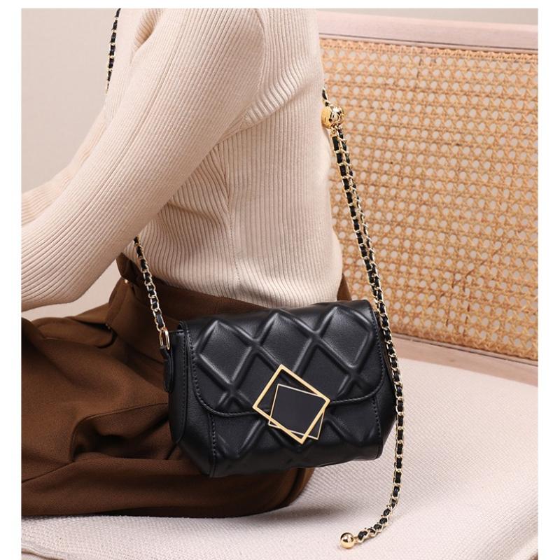 New Women's Handbag, Trendy Genuine Leather Chain Crossbody Bag, Niche Fashion, Versatile, High-End Women's Bag