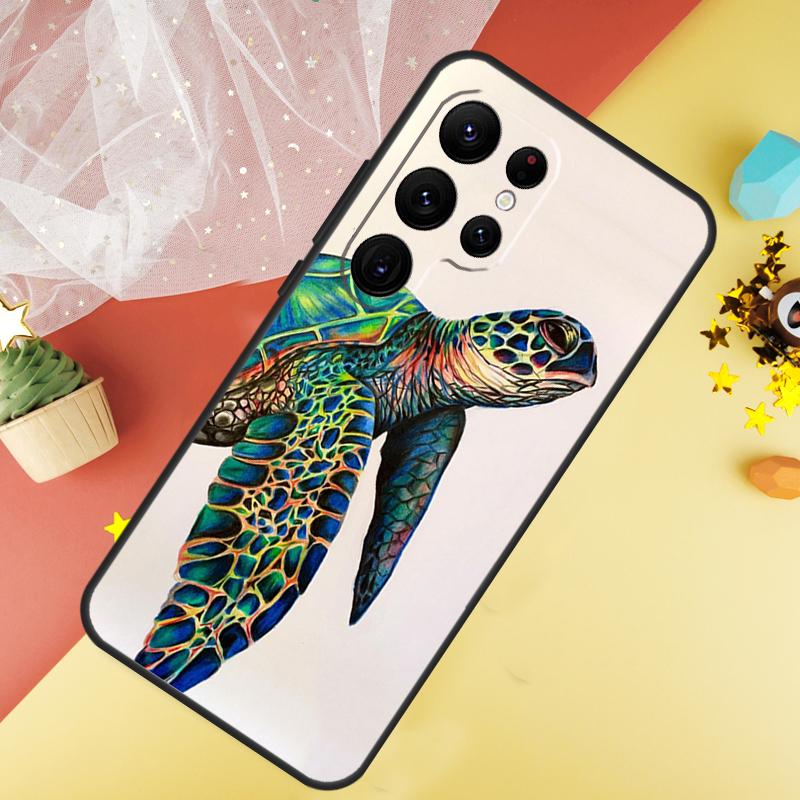 Sea Turtle Phone Case For Samsung Galaxy S25 S26 Ultra S21 S20 S22 S23 Ultra S10 Plus S24 FE Cover Coque