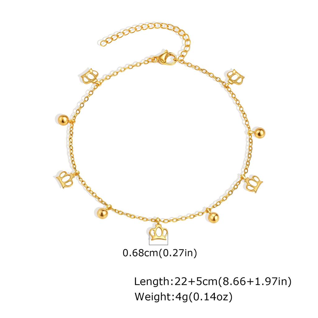 Vnox Elegant Colored Zircon Anklets For Women Stainless Steel Dainty Stone Accessories Chain Anklets Summer Style Jewelry Beach