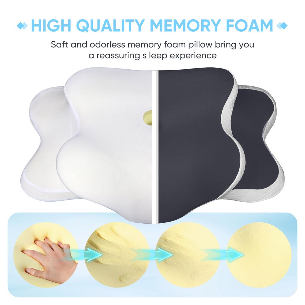 Butterfly Memory Foam Pillows Butterfly Shaped Relaxing Cervical Slow Rebound Neck Pillow Pain Relief Sleeping Orthopedic Beding