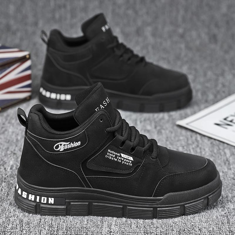 New Fashion Men's Autumn Spring All Match Hightop Walking Boots Winter Hightcut Leather Work Boots