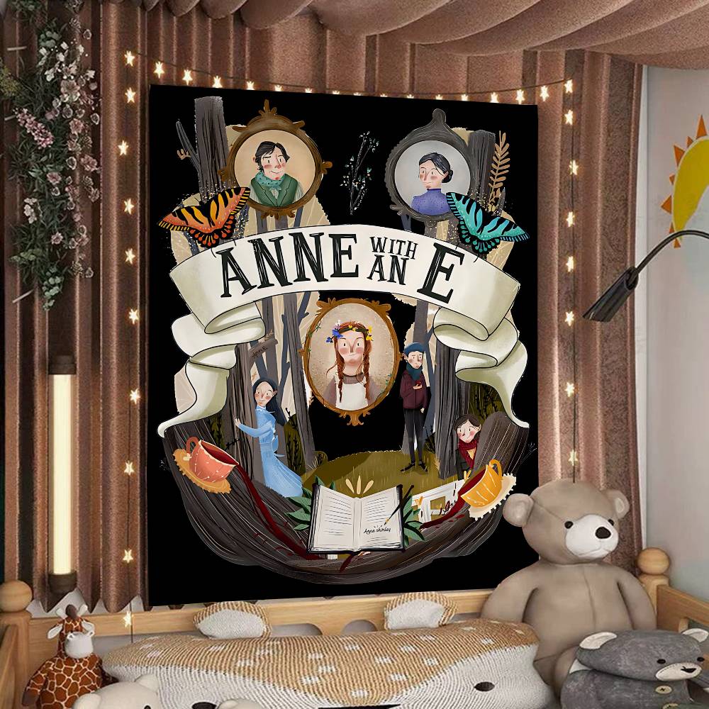 Anne With An E Cartoon Tapestry Home Decoration hippie bohemian decoration divination Home Decor